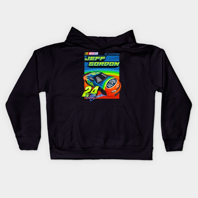 Jeff Gordon Nascar Kids Hoodie by kucingtertawa